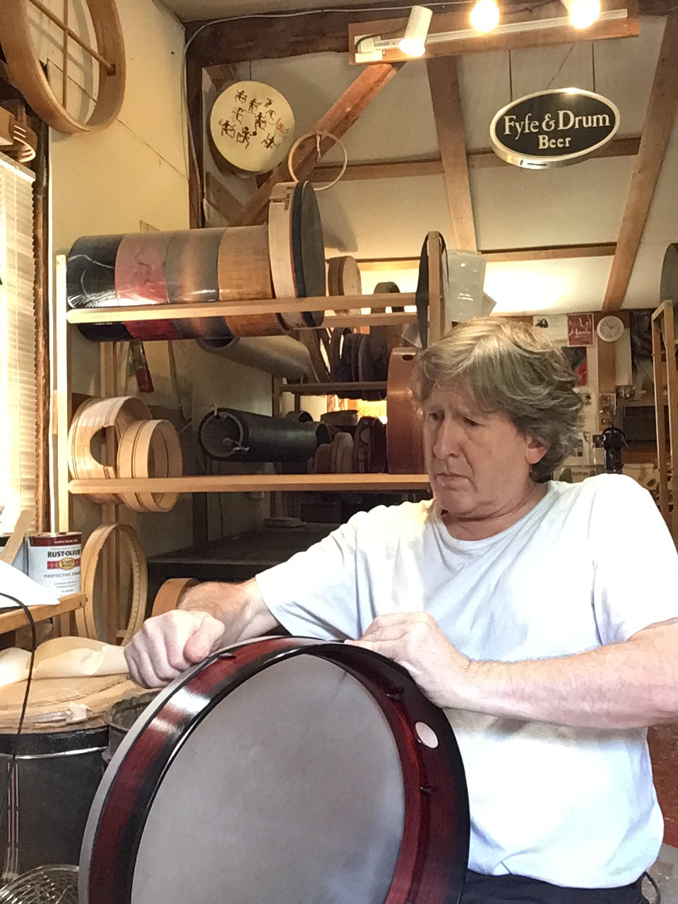 Re-head a Cooperman Jingled Drum