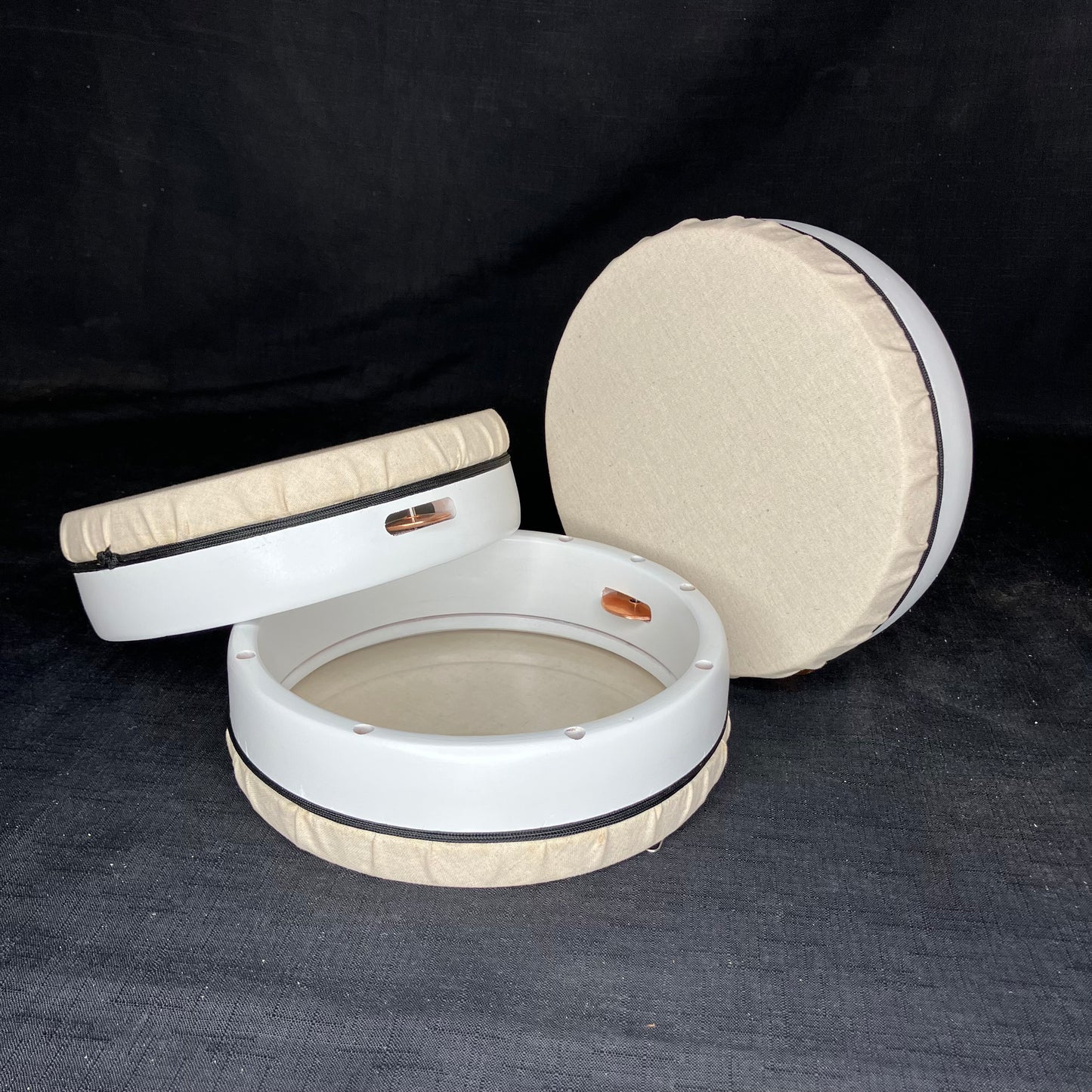 kanjiras, Kumar series, set of 3 pearl white