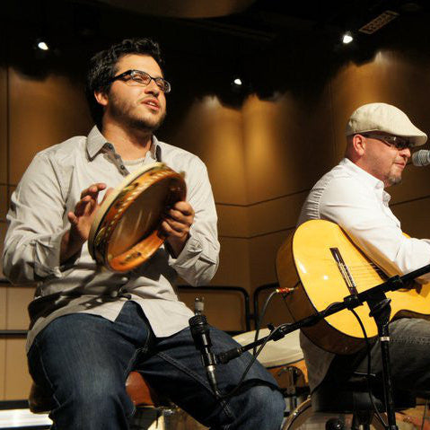 Rafa Pereira with pandeiro