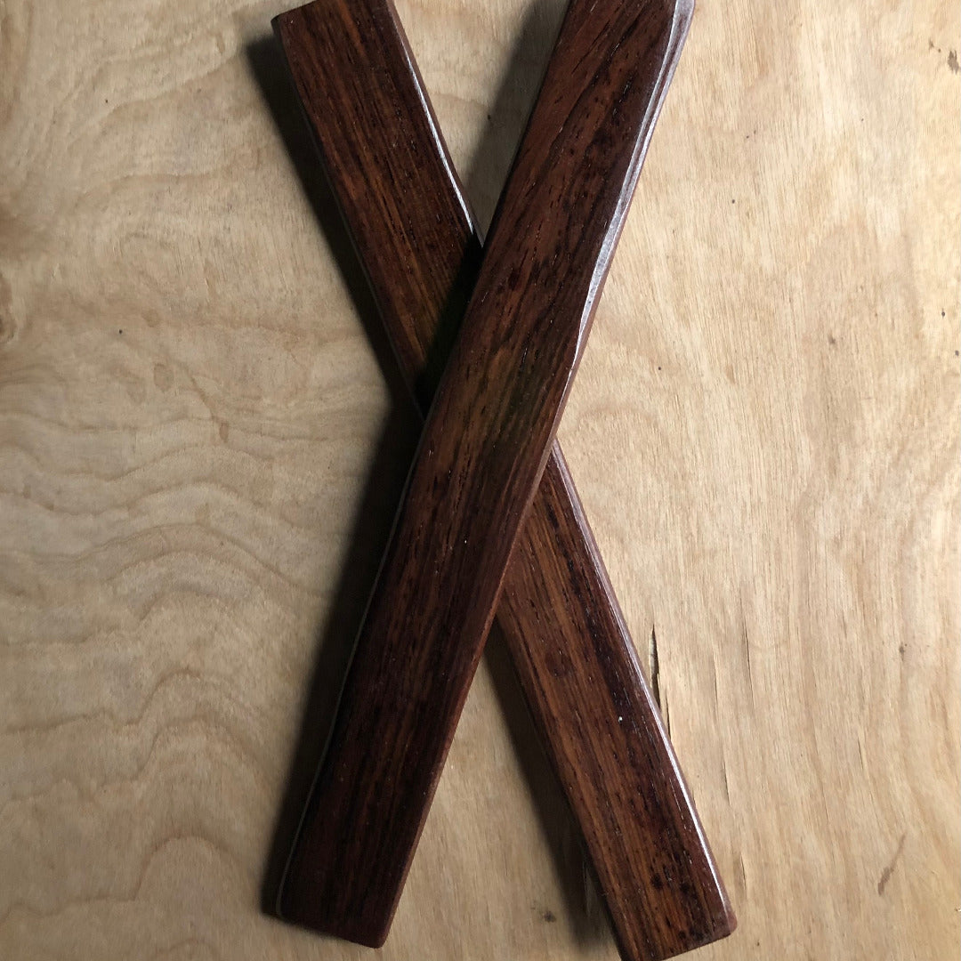 Set of rosewood rhythm bones